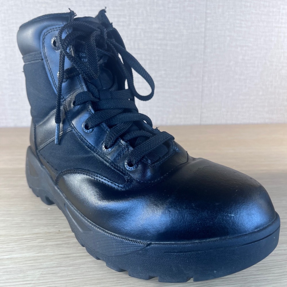 Response Gear Tactical Footwear Mens Black Leather Work Boots 1003 Size 10.5